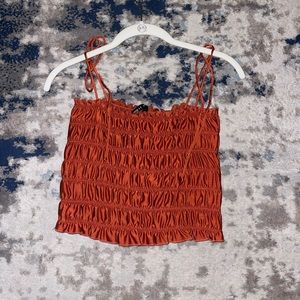 UO Jessica Smocked stop- Orange